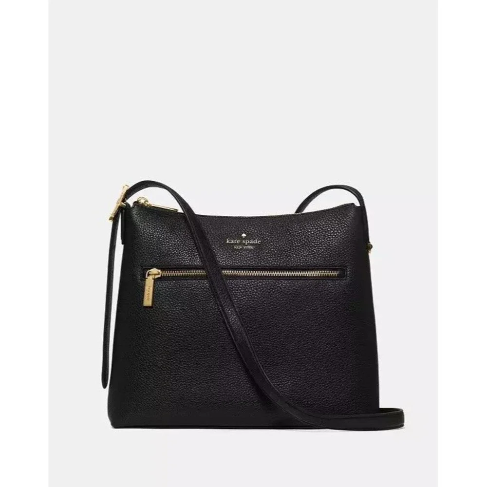 Kate Spade New York Black Crossbody Adjustable Strap Shoulder Bag Gold Hardware